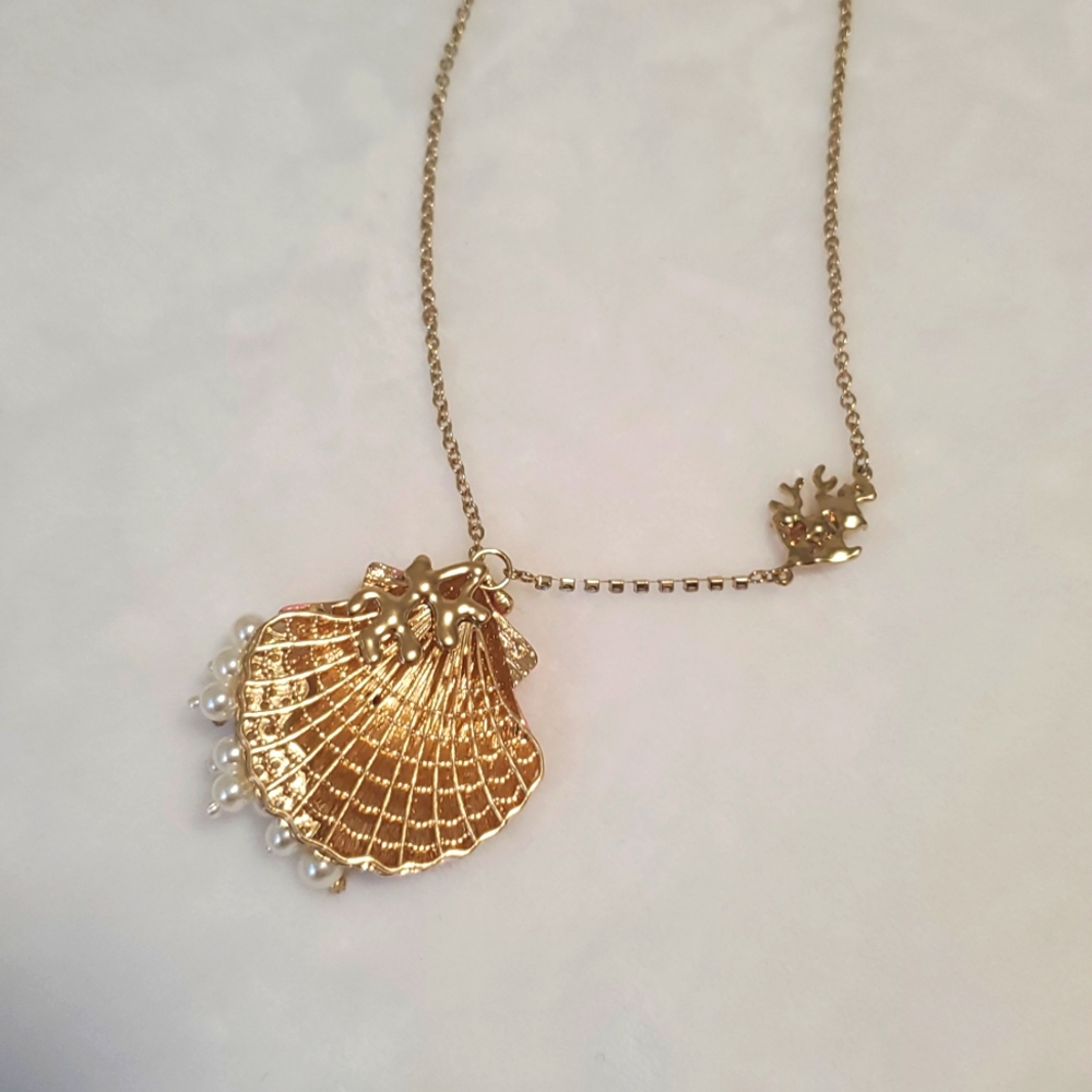 NWT Betsey Johnson Seashell Pearls Necklace - Picture 7 of 11